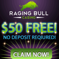 Raging Bull Casino $50 No Deposit Bonus Raging Bull Casino No Deposit Bonus banner